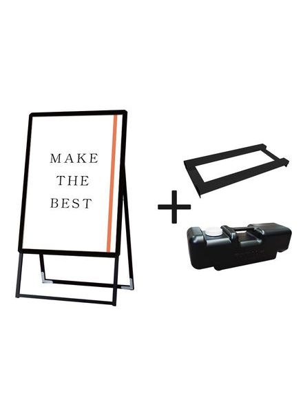 常磐精工 ポスタースタンド ポスターグリップスタンド看板 屋内用 A1片面ブラック ウエイトアーム・水タンクセット PGSK-A1KB-3SET|【店舗用品】