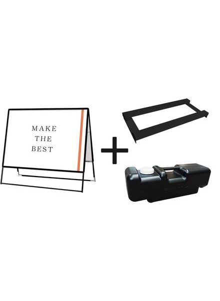 常磐精工 ポスタースタンド ポスターグリップスタンド看板 屋外用 B0横両面ブラック ウエイトアーム・水タンクセット PGSK-B0YRB-G-3SET|【店舗用品】