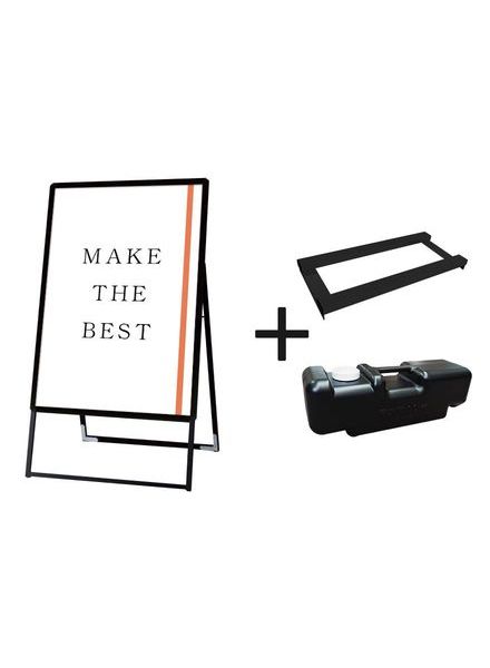 常磐精工 ポスタースタンド ポスターグリップスタンド看板 屋内用 B1片面ブラック ウエイトアーム・水タンクセット PGSK-B1KB-3SET|【店舗用品】