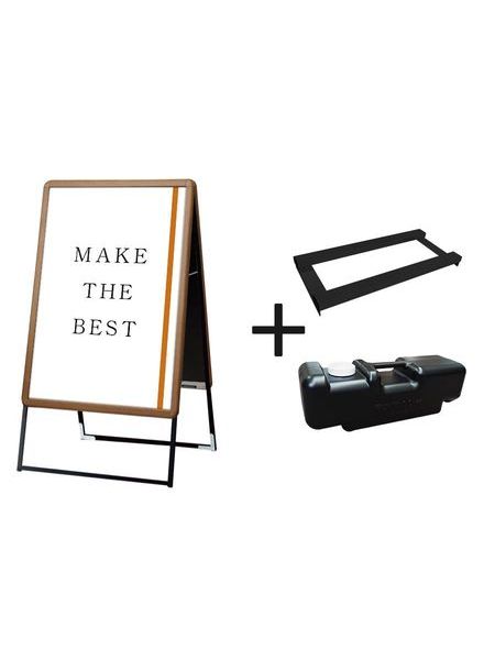 常磐精工 ポスタースタンド ポスターグリップスタンド看板 屋内用 B1 両面 木目 ウエイトアーム・水タンクセット PGSK-B1RM-3SET|【店舗用品】