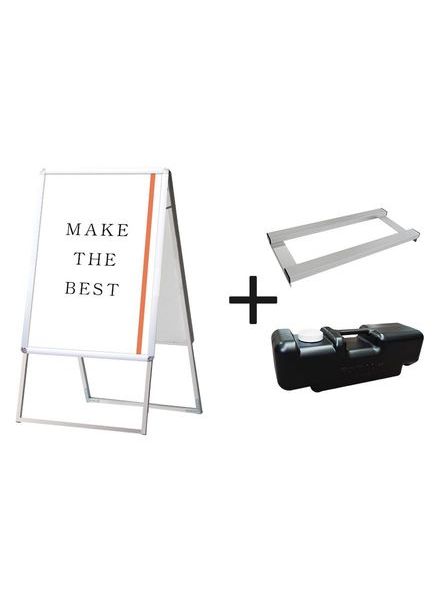常磐精工 ポスタースタンド ポスターグリップスタンド看板 屋外用 B1両面シルバー ウエイトアーム・水タンクセット PGSK-B1RS-G-3SET|【店舗用品】