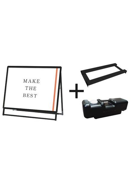 常磐精工 ポスタースタンド ポスターグリップスタンド看板 屋外用 B1横ロウ片面ブラック ウエイトアーム・水タンクセット PGSK-B1YLKB-G-3SET|【店舗用品】