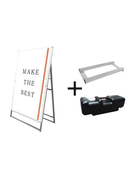 常磐精工 ポスタースタンド ポスター用スタンド看板 A0片面ホワイト ウエイトアーム・水タンクセット PSSK-A0KW-3SET|【店舗用品】