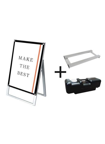 常磐精工 ポスタースタンド ポスター用スタンド看板 A1片面ブラック ウエイトアーム・水タンクセット PSSK-A1KB-3SET|【店舗用品】