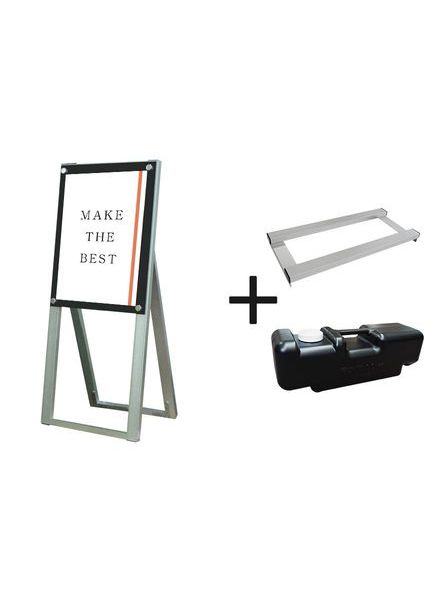 常磐精工 ポスタースタンド ポスター用スタンド看板 A3縦ハイ片面ブラック ウエイトアーム・水タンクセット PSSK-A3THKB-3SET|【店舗用品】