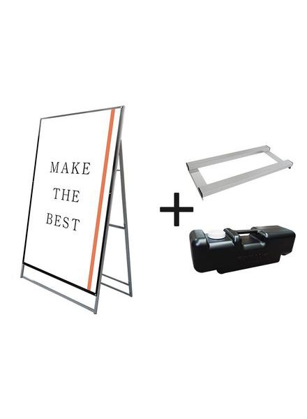 常磐精工 ポスタースタンド ポスター用スタンド看板 B0片面ブラック ウエイトアーム・水タンクセット PSSK-B0KB-3SET|【店舗用品】