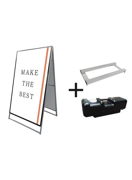 常磐精工 ポスタースタンド ポスター用スタンド看板 B0両面ブラック ウエイトアーム・水タンクセット PSSK-B0RB-3SET|【店舗用品】