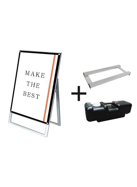 常磐精工 ポスタースタンド ポスター用スタンド看板 B1片面ブラック ウエイトアーム・水タンクセット PSSK-B1KB-3SET|【店舗用品】