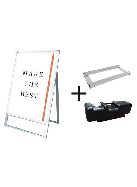 常磐精工 ポスタースタンド ポスター用スタンド看板 B1片面ホワイト ウエイトアーム・水タンクセット PSSK-B1KW-3SET|【店舗用品】