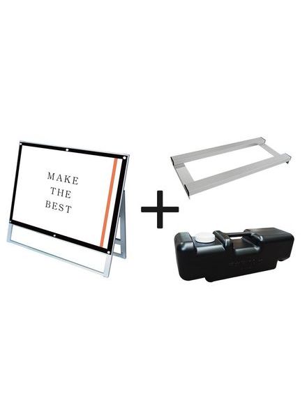 常磐精工 ポスタースタンド ポスター用スタンド看板 B1横ロウ片面ブラック ウエイトアーム・水タンクセット PSSK-B1YLKB-3SET|【店舗用品】