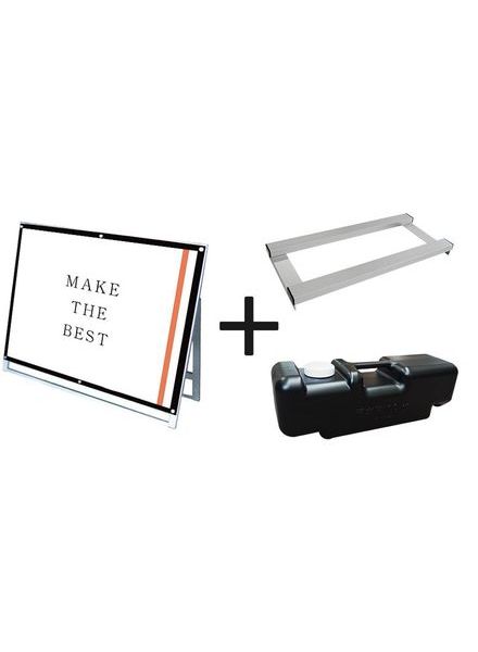 常磐精工 ポスタースタンド ポスター用スタンド看板マグネジ A0横ロウ片面ブラック ウエイトアーム・水タンクセット PSSKMN-A0YLKB-3SET|【店舗用品】