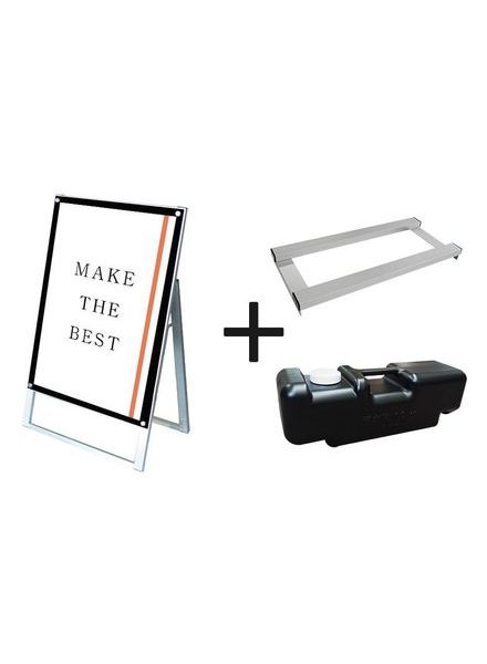 常磐精工 ポスタースタンド ポスター用スタンド看板マグネジ A1片面ブラック ウエイトアーム・水タンクセット PSSKMN-A1KB-3SET|【店舗用品】