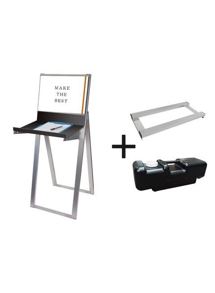 常磐精工 ディスプレイスタンド ラックスタンド看板 A3横ブラック ウエイトアーム・水タンクセット RASK-A3Y-3SET|【店舗用品】