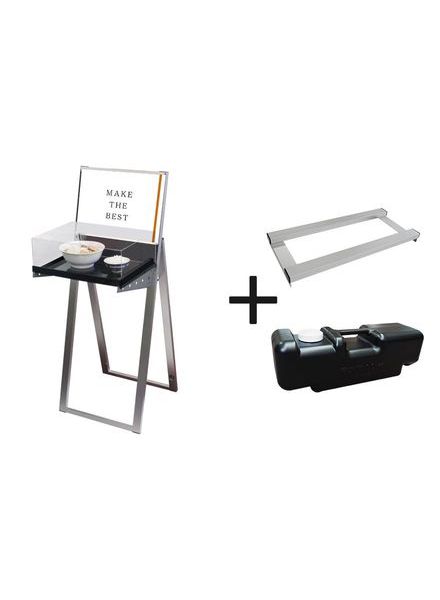 常磐精工 ディスプレイスタンド ラックスタンド看板 A3横ブラック(アクリルボックス付) ウエイトアーム・水タンクセット RASKA-A3Y-3SET|【店舗用品】