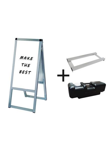 常磐精工 マーカースタンド バリウススタンド看板ホワイトボード 300×600両面 ウエイトアーム・水タンクセット VASKWB-300X600R-3SET|【店舗用品】