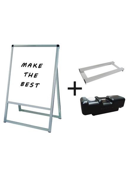 常磐精工 マーカースタンド バリウススタンド看板ホワイトボード 450×600片面 ウエイトアーム・水タンクセット VASKWB-450X600K-3SET|【店舗用品】