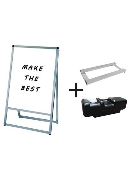 常磐精工 マーカースタンド バリウススタンド看板ホワイトボード 600×900片面 ウエイトアーム・水タンクセット VASKWB-600X900K-3SET|【店舗用品】