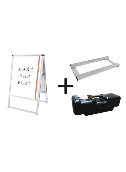 常磐精工 ポスタースタンド バリウススタンド看板 A0両面 ウエイトアーム・水タンクセット VASKAC-A0R-3SET|【店舗用品】