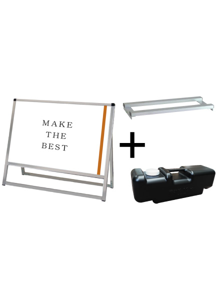 常磐精工 ポスタースタンド バリウススタンド看板 A1横片面 ウエイトアーム・水タンクセット VASKAC-A1YK-3SET|【店舗用品】