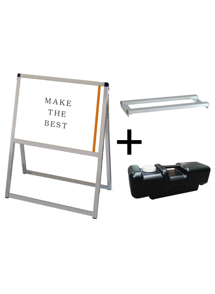 常磐精工 ポスタースタンド バリウススタンド看板 A2横片面 ウエイトアーム・水タンクセット VASKAC-A2YK-3SET|【店舗用品】