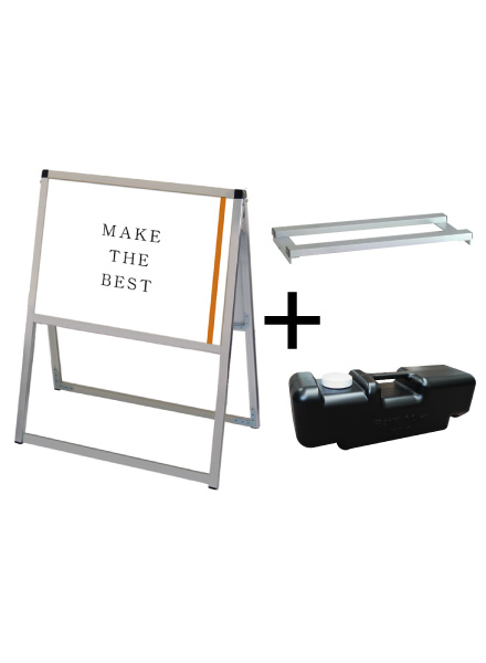 常磐精工 ポスタースタンド バリウススタンド看板 A2横両面 ウエイトアーム・水タンクセット VASKAC-A2YR-3SET|【店舗用品】