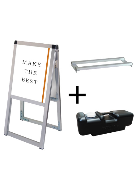 常磐精工 ポスタースタンド バリウススタンド看板 A3両面 ウエイトアーム・水タンクセット VASKAC-A3R-3SET|【店舗用品】