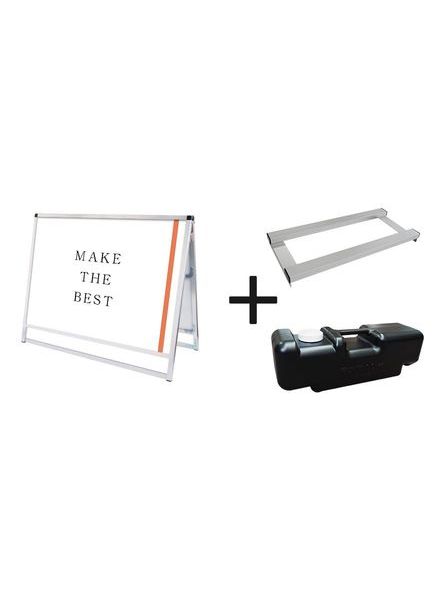 常磐精工 ポスタースタンド バリウススタンド看板 B1横ロウ両面 ウエイトアーム・水タンクセット VASKAC-B1YLR-3SET|【店舗用品】