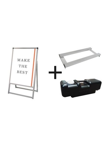 常磐精工 ポスタースタンド バリウススタンド看板 B2片面 ウエイトアーム・水タンクセット VASKAC-B2K-3SET|【店舗用品】