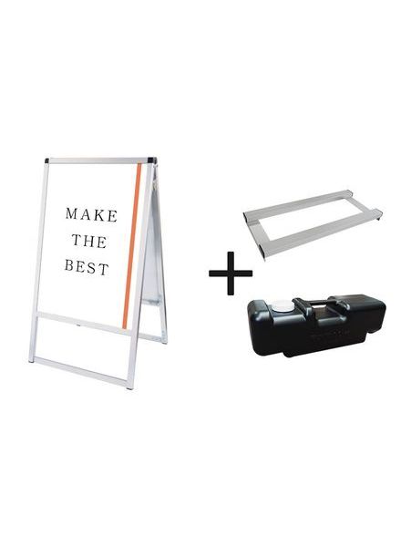 常磐精工 ポスタースタンド バリウススタンド看板 B2両面 ウエイトアーム・水タンクセット VASKAC-B2R-3SET|【店舗用品】