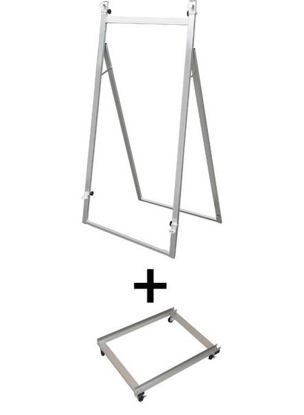 常磐精工 パネルスタンド アルミニューイーゼルL アームキャスターセット ANEZ-L-KSET|【店舗用品】