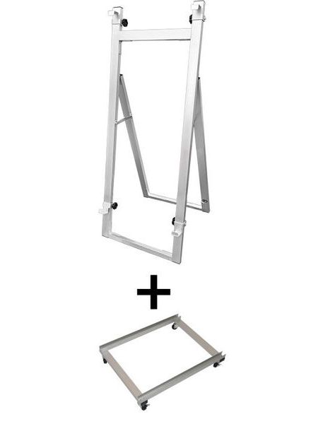 常磐精工 パネルスタンド アルミニューイーゼルS アームキャスターセット ANEZ-S-KSET|【店舗用品】