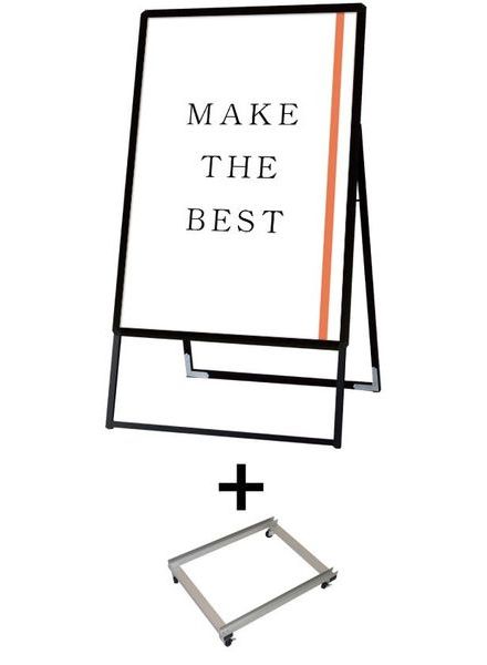 常磐精工 ポスタースタンド ポスターグリップスタンド看板 屋外用 B1片面ブラック (防水パック付) アームキャスターセット BOPGSK-B1KB-KSET|【店舗用品】