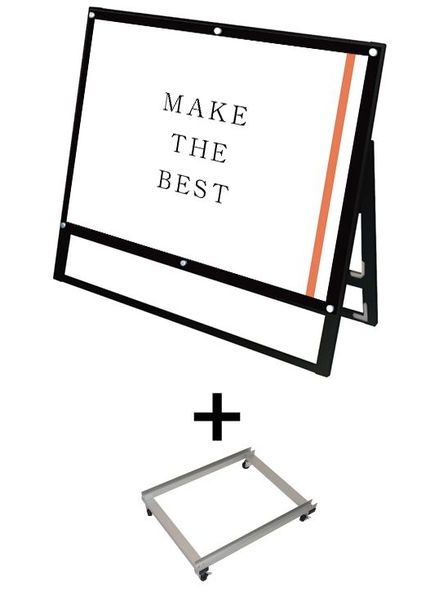 常磐精工 ポスタースタンド ブラックポスター用スタンド看板 B1横ロウ片面ブラック アームキャスターセット BPSSK-B1YLKB-KSET|【店舗用品】