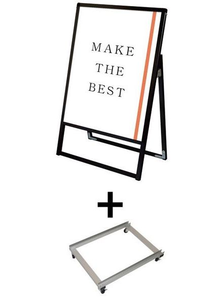 常磐精工 ポスタースタンド ブラックバリウススタンド看板 A0片面 アームキャスターセット BVASKAC-A0K-KSET|【店舗用品】