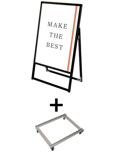 常磐精工 ポスタースタンド ブラックバリウススタンド看板 A1片面 アームキャスターセット BVASKAC-A1K-KSET|【店舗用品】