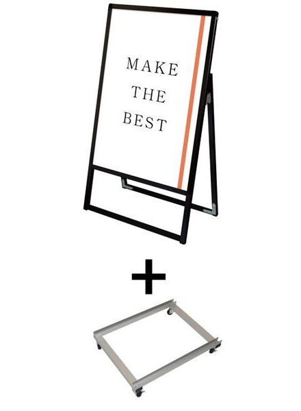 常磐精工 ポスタースタンド ブラックバリウススタンド看板 A2片面 アームキャスターセット BVASKAC-A2K-KSET|【店舗用品】