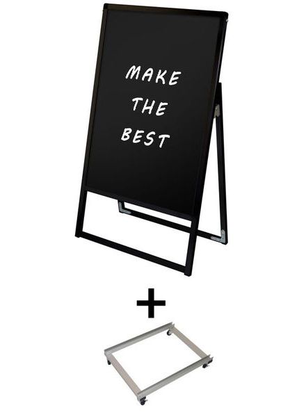 常磐精工 マーカースタンド ブラックバリウススタンド看板 ブラックボード B2片面 アームキャスターセット BVASKBB-B2K-KSET|【店舗用品】