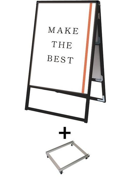 常磐精工 ポスタースタンド ブラックバリウススタンド看板LED A1両面 アームキャスターセット BVASKLED-A1R-KSET|【店舗用品】