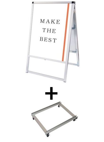 常磐精工 ポスタースタンド バリウススタンド看板 A0両面 アームキャスターセット VASKAC-A0R-KSET|【店舗用品】