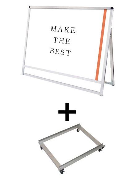 常磐精工 ポスタースタンド バリウススタンド看板 A0横ロウ片面 アームキャスターセット VASKAC-A0YLK-KSET|【店舗用品】