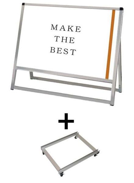 常磐精工 ポスタースタンド バリウススタンド看板 A1横片面 アームキャスターセット VASKAC-A1YK-KSET|【店舗用品】