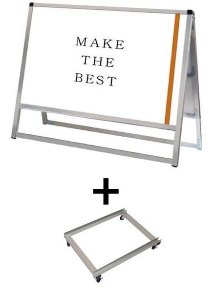 常磐精工 ポスタースタンド バリウススタンド看板 A1横両面 アームキャスターセット VASKAC-A1YR-KSET|【店舗用品】