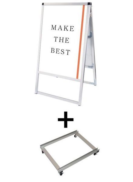 常磐精工 ポスタースタンド バリウススタンド看板 A2両面 アームキャスターセット VASKAC-A2R-KSET|【店舗用品】