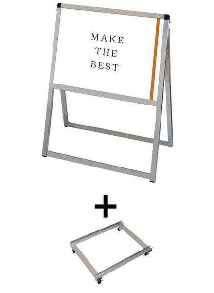 常磐精工 ポスタースタンド バリウススタンド看板 A2横片面 アームキャスターセット VASKAC-A2YK-KSET|【店舗用品】