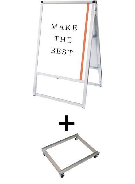 常磐精工 ポスタースタンド バリウススタンド看板 B1両面 アームキャスターセット VASKAC-B1R-KSET|【店舗用品】