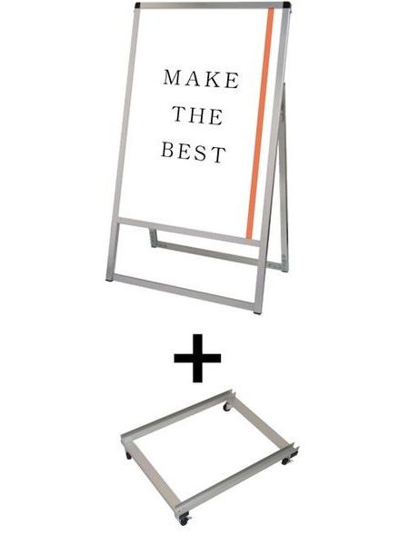 常磐精工 ポスタースタンド バリウススタンド看板 B2片面 アームキャスターセット VASKAC-B2K-KSET|【店舗用品】