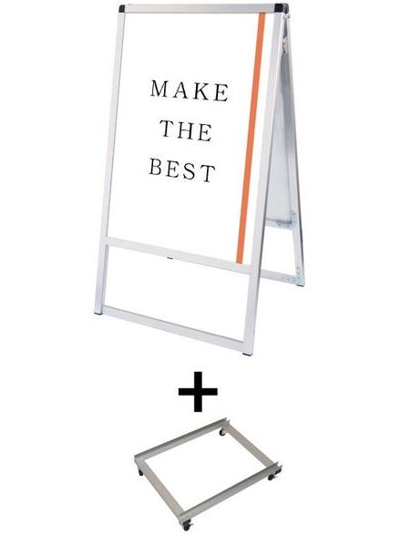 常磐精工 ポスタースタンド バリウススタンド看板 B2両面 アームキャスターセット VASKAC-B2R-KSET|【店舗用品】