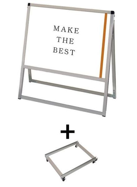 常磐精工 ポスタースタンド バリウススタンド看板 B2横片面 アームキャスターセット VASKAC-B2YK-KSET|【店舗用品】