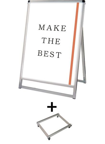 常磐精工 ポスタースタンド バリウススタンド看板LED A1ロウ片面 アームキャスターセット VASKLED-A1LK-KSET|【店舗用品】