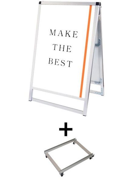常磐精工 ポスタースタンド バリウススタンド看板LED A1ロウ両面 アームキャスターセット VASKLED-A1LR-KSET|【店舗用品】